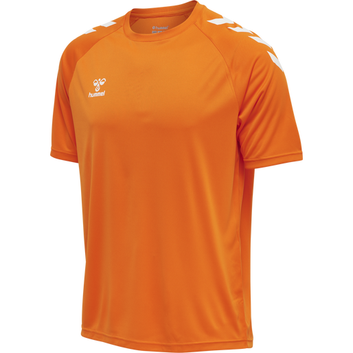 hmlCORE XK CORE POLY T-SHIRT S/S, ORANGE TIGER, packshot