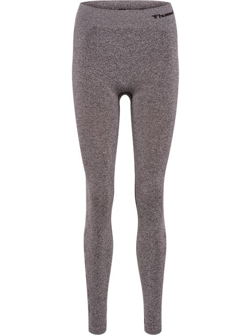 hmlCI SEAMLESS MID WAIST TIGHTS, CHOCOLATE PLUM MELANGE, packshot