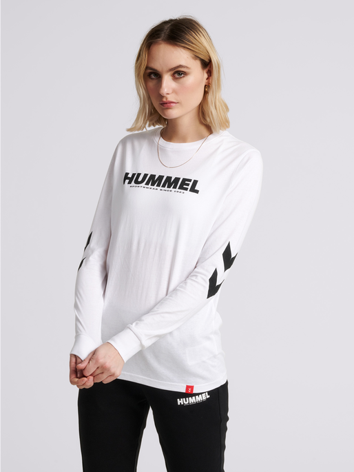 hmlLEGACY T-SHIRT L/S, WHITE, model