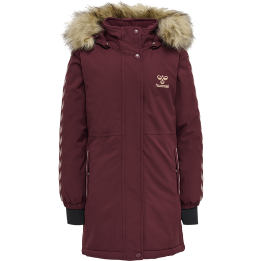 hmlLEAF TEX COAT, WINDSOR WINE, packshot