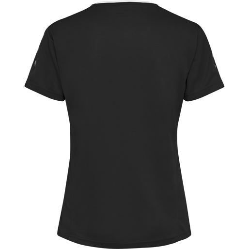 hmlAUTHENTIC POLY JERSEY WOMAN S/S, BLACK/WHITE, packshot