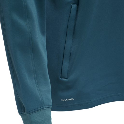 hmlCORE XK POLY SWEAT HOODIE, BLUE CORAL, packshot
