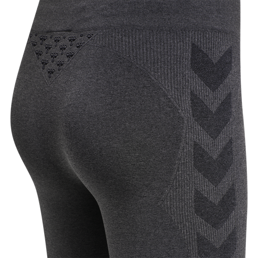 hmlCI SEAMLESS CYCLING SHORTS, BLACK MELANGE, packshot