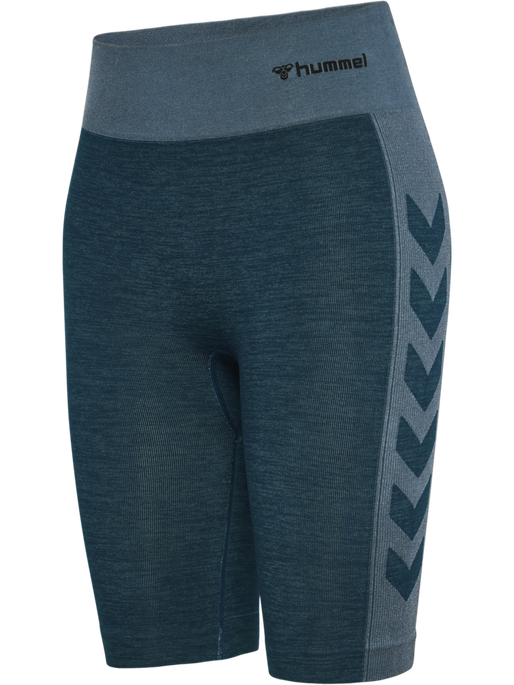 hmlCLEA SEAMLESS CYCLING SHORTS, DARK SEA, packshot