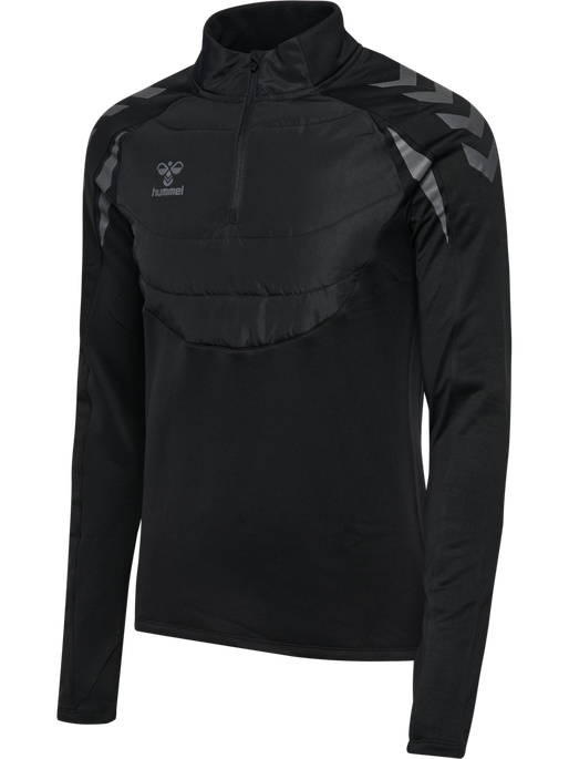 hmlBTC WINTER TRAINING HALF ZIP KID, BLACK, packshot