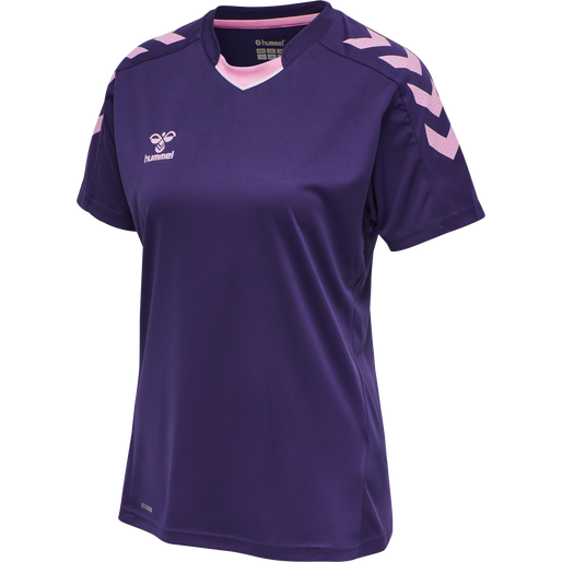 hmlCORE XK POLY JERSEY S/S WOMAN, ACAI, packshot