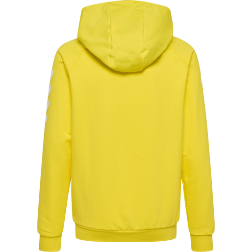 HUMMEL GO KIDS COTTON HOODIE, BLAZING YELLOW HUMMEL GO KIDS COTTON HOODIE, BLAZING YELLOW, packshot