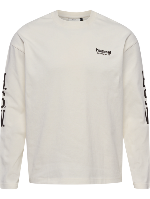 hmlLOOSE T-SHIRT L/S SW STADIUM, TOFU hmlLOOSE T-SHIRT L/S SW STADIUM, TOFU, packshot