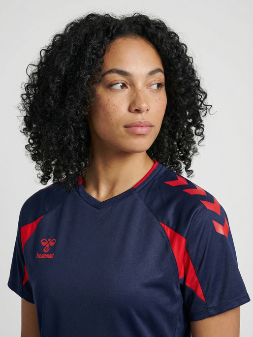 hmlCORE 2.0 JERSEY S/S WOMAN, MARINE/TRUE RED, model