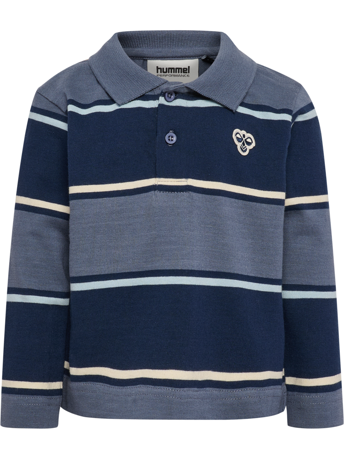 hmlMINI LOOSE STRIPE POLO SHIRT, FLINT STONE, packshot