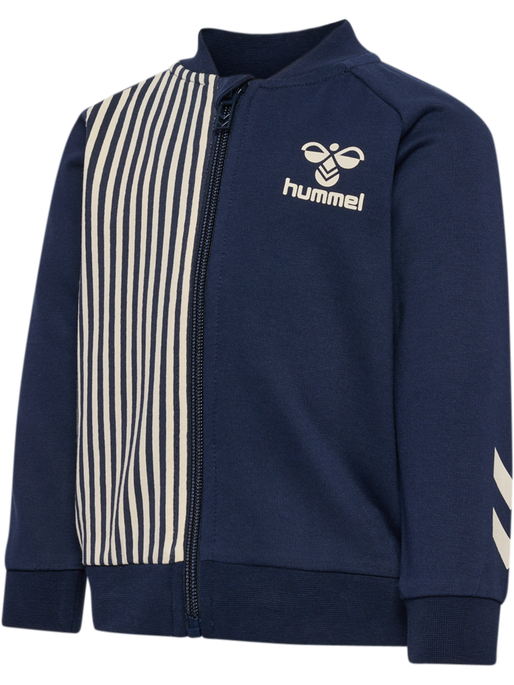 hmlSTRIPY ZIP JACKET, BLACK IRIS hmlSTRIPY ZIP JACKET, BLACK IRIS, packshot