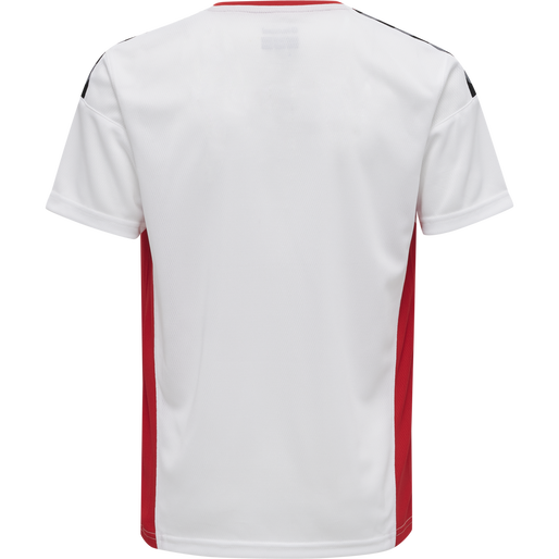 hmlAUTHENTIC KIDS POLY JERSEY S/S, WHITE/TRUE RED, packshot