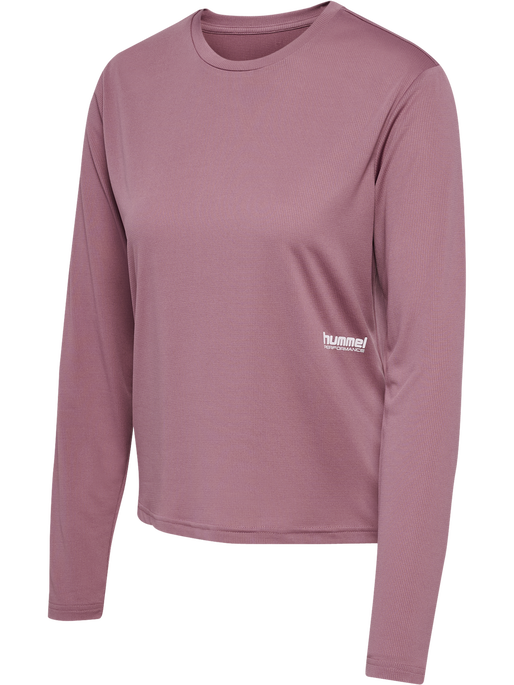 hmlPULSE WORKOUT W T-SHIRT L/S, WISTFUL MAUVE, packshot