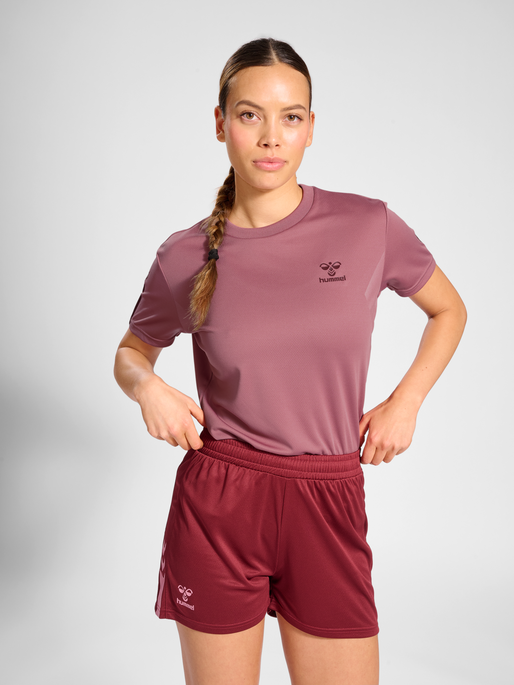 hummel ACTIVE PL JERSEY S/S WOMAN - MESA ROSE | hummelsport.de