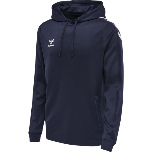 hmlCORE XK POLY SWEAT HOODIE, MARINE, packshot