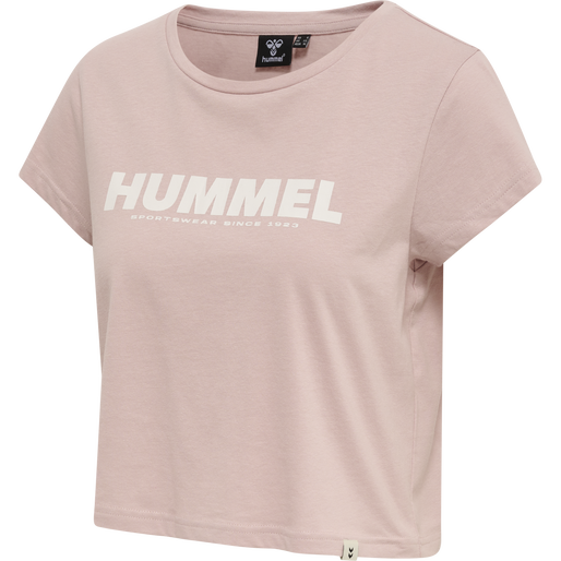 hmlLEGACY WOMAN CROPPED T-SHIRT, CHALK PINK, packshot