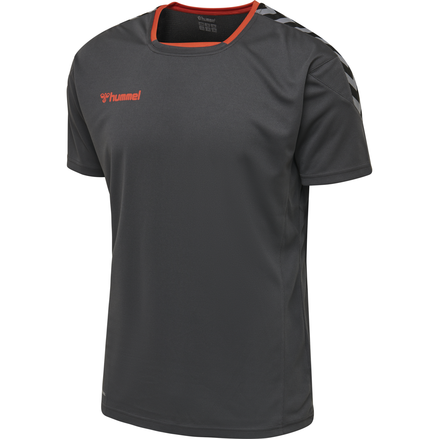 hmlAUTHENTIC POLY JERSEY S/S, ASPHALT, packshot