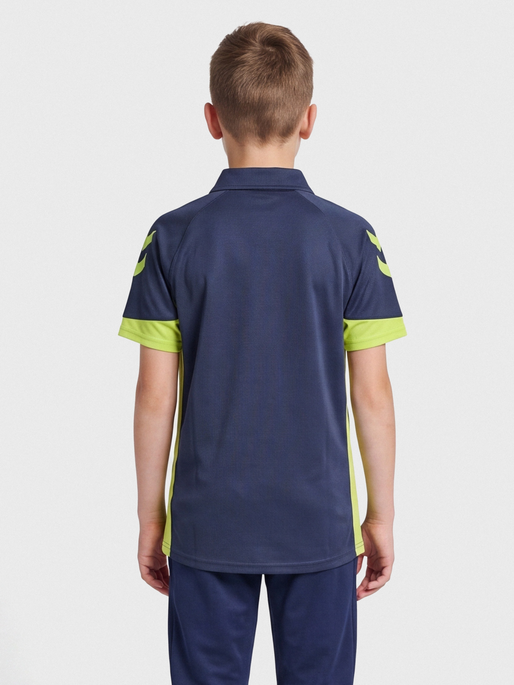 hmlLEAD FUNCTIONAL KIDS POLO, DARK DENIM, model