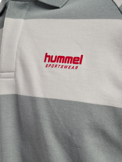 hmlLOOSE STRIPED POLO L/S, BELGIAN BLOCK hmlLOOSE STRIPED POLO L/S, BELGIAN BLOCK, packshot