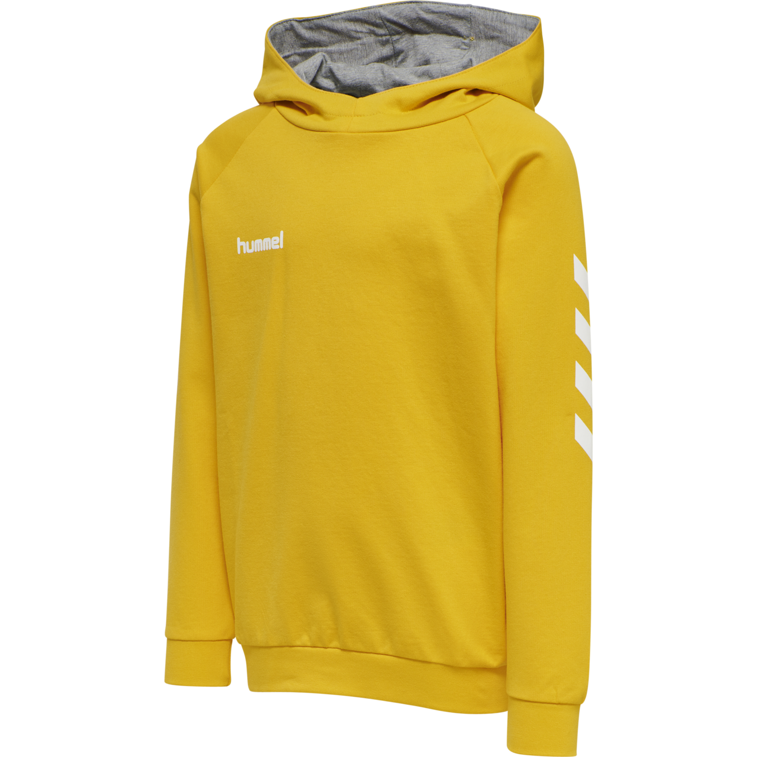 HUMMEL GO KIDS COTTON HOODIE, SPORTS YELLOW, packshot
