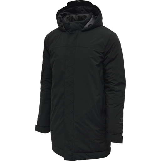 hmlNORTH PARKA JACKET, BLACK/ASPHALT, packshot