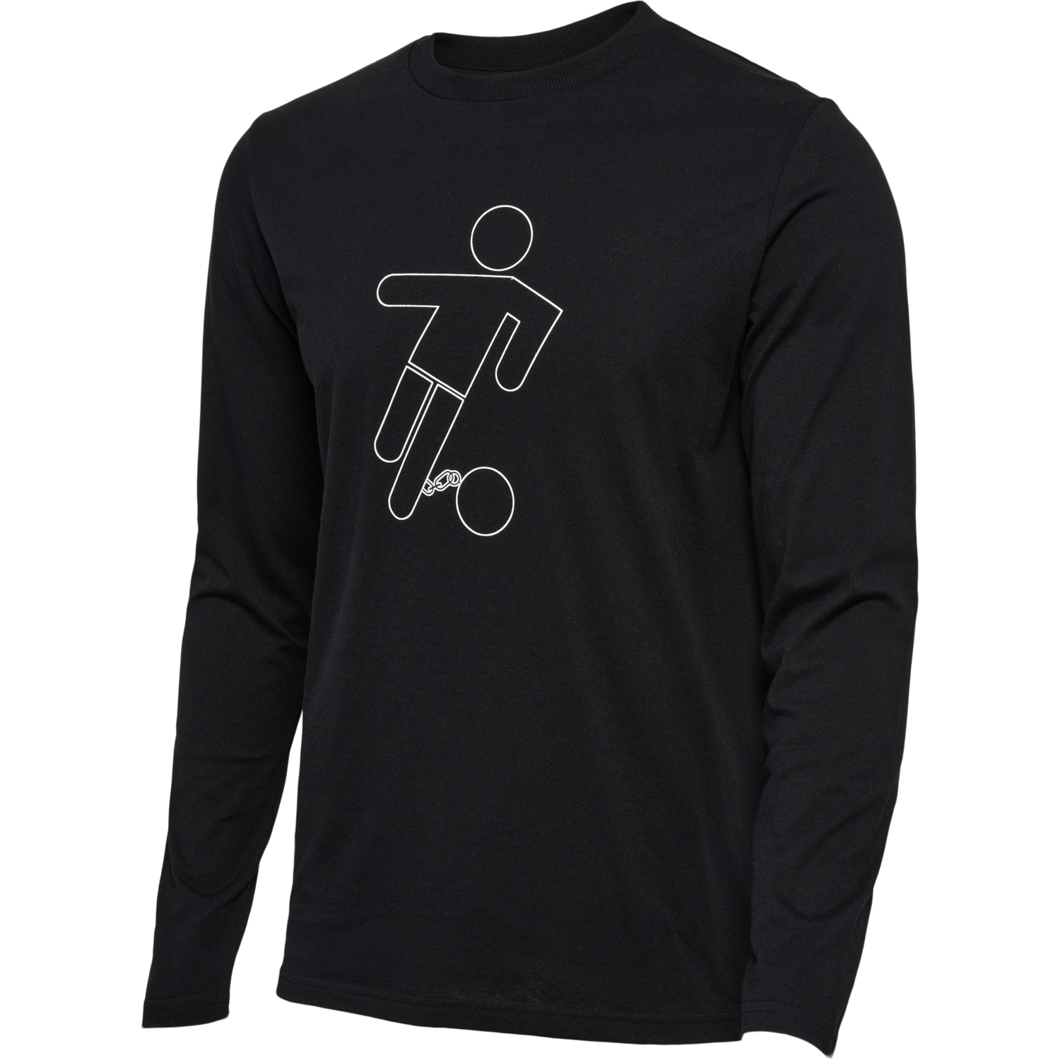 hmlAMNESTY T-SHIRT L/S, BLACK, packshot