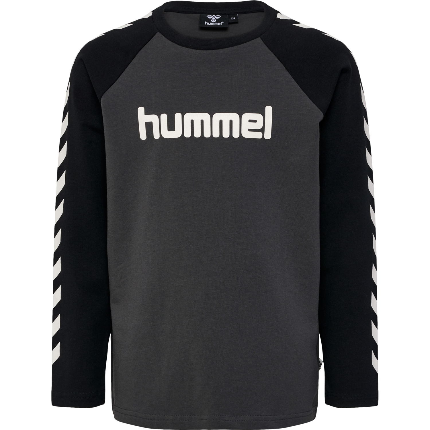 hmlBOYS T-SHIRT L/S, ASPHALT, packshot