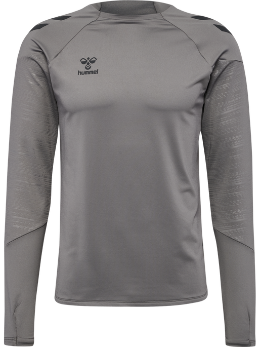 hmlPRO TRAINING CREW SWEAT, STEEL GRAY, packshot