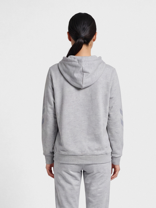 hmlLEGACY WOMAN HOODIE PLUS, GREY MELANGE, model