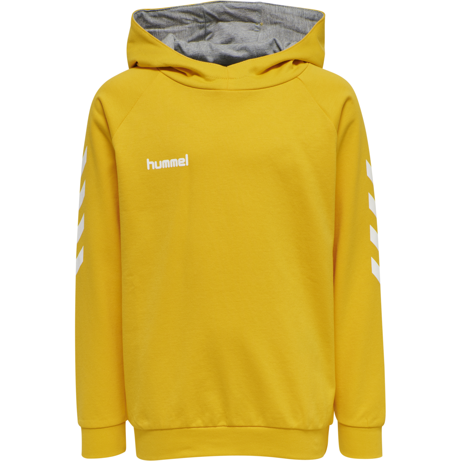HUMMEL GO KIDS COTTON HOODIE, SPORTS YELLOW, packshot