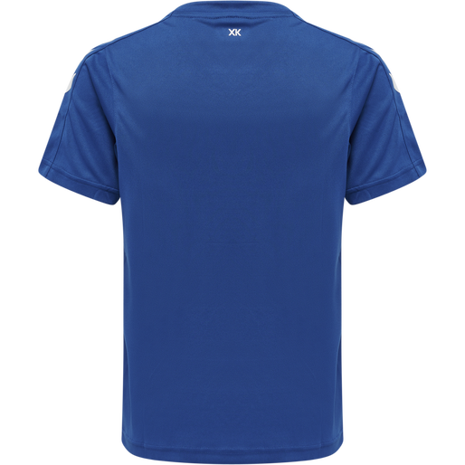 hmlCORE XK STRIPED JERSEY S/S KIDS, TRUE BLUE/WHITE, packshot