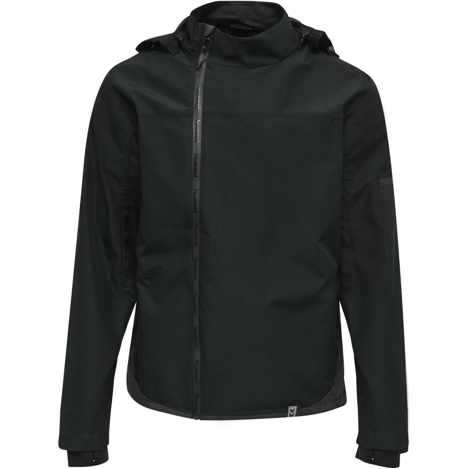 hmlNORTH SHELL JACKET, BLACK/ASPHALT, packshot