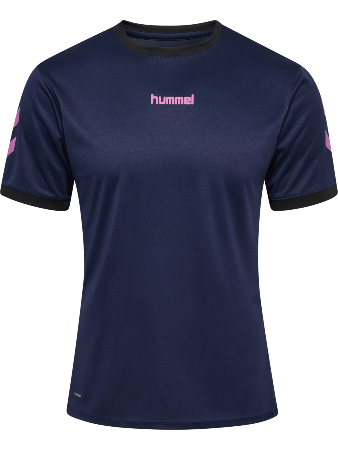 hmlBLAZE CLUB 26 POLY TEE, MARINE/PINK, packshot