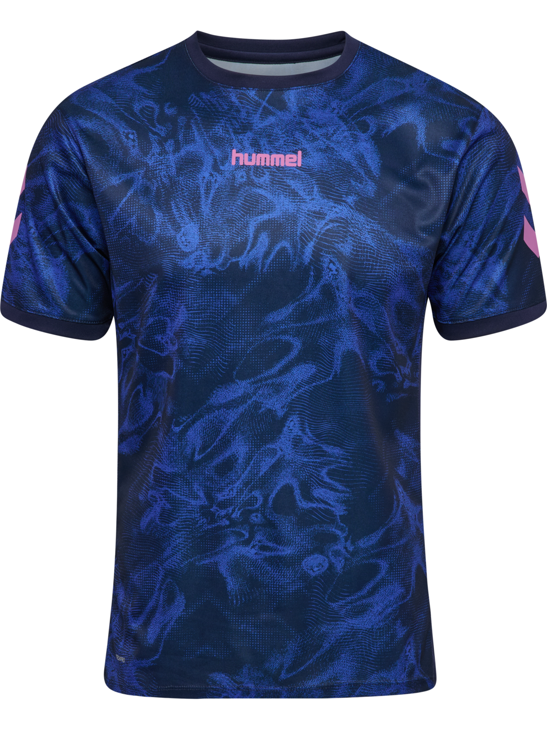 hmlBLAZE CLUB 26 GRAPHIC TEE, MARINE/DAZZLING BLUE, packshot