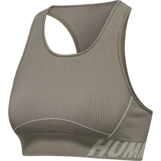 hmlTE CHRISTEL SEAMLESS SPORTS TOP, CHATEAU GRAY/DRIFTWOOD MELANGE, packshot