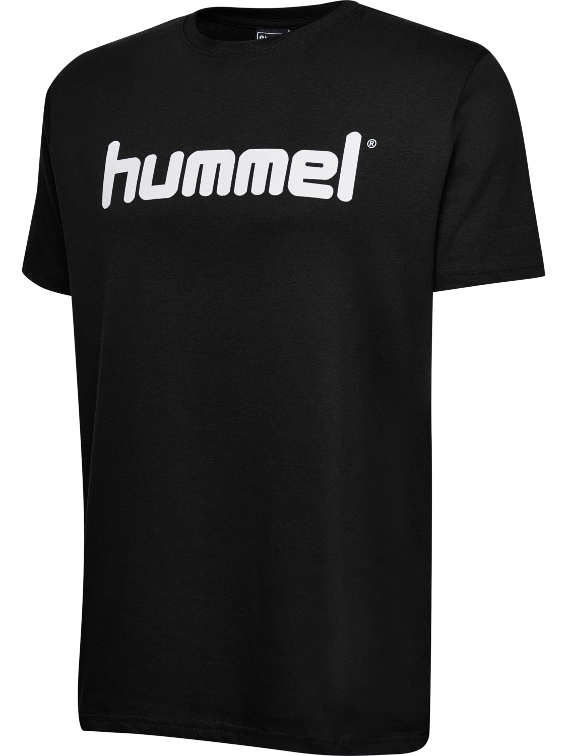 HUMMEL GO COTTON LOGO T-SHIRT S/S, BLACK, packshot