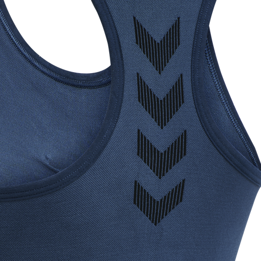 HUMMEL FIRST SEAMLESS BRA WOMAN, DARK DENIM, packshot