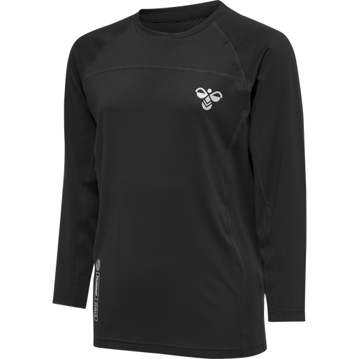 hmlGG12 TRAINING TEE L/S KIDS, BLACK, packshot