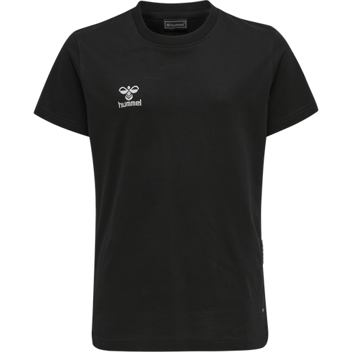 hmlMOVE GRID COTTON T-SHIRT S/S KID, BLACK, packshot