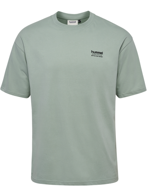 hmlLOOSE T-SHIRT S/S HSW FOOTBALL, ICEBERG GREEN, packshot