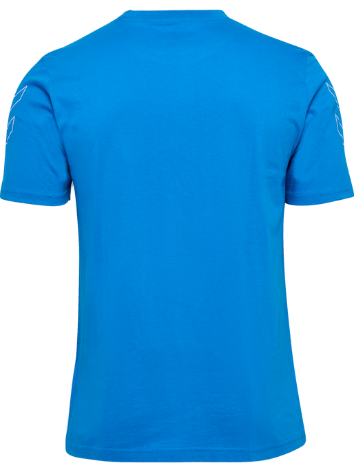 hmlELEMENTAL CHEVRON COTTON TEE, INDIGO BUNTING, packshot