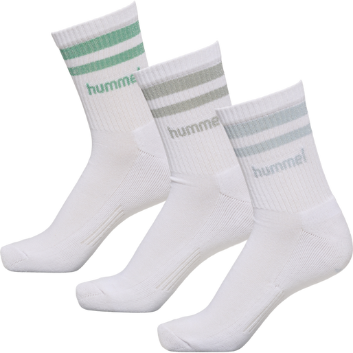 hmlRETRO LUREX 3-PACK SOCKS MIX, MIX GREEN SPRUCE, packshot