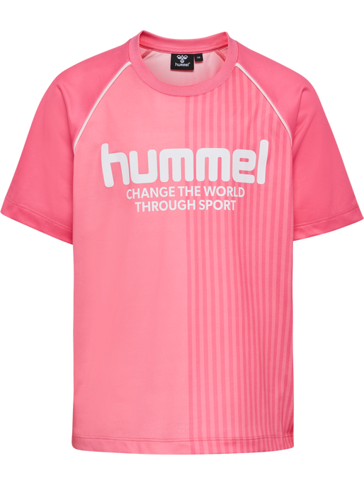 hmlMEXINE T-SHIRT S/S, GERANIUM PINK, packshot