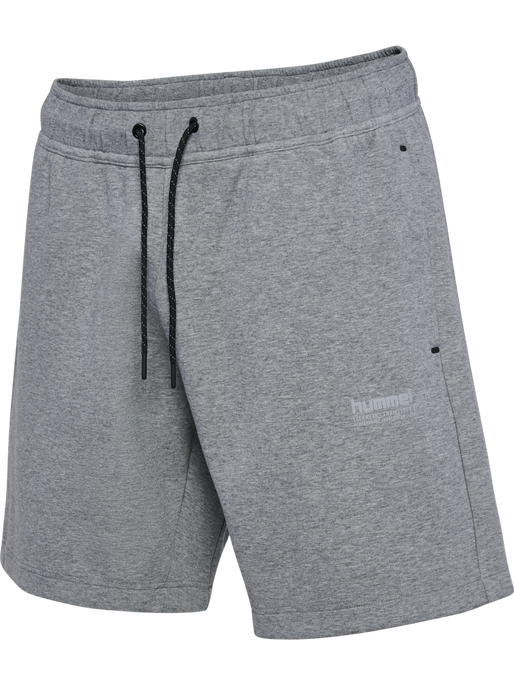 hmlTECH FLEECE SHORTS, GREY MELANGE, packshot