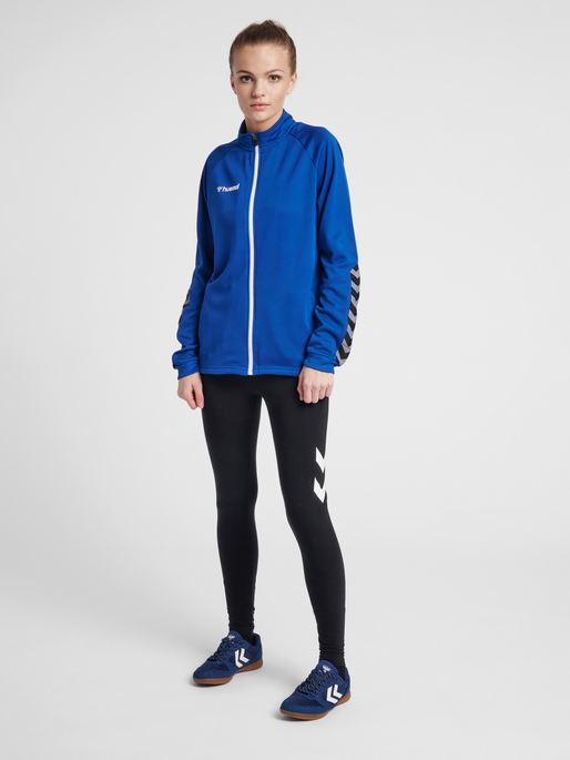 hmlAUTHENTIC WOMEN POLY ZIP JACKET, TRUE BLUE, model