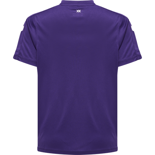 hmlCORE XK POLY JERSEY S/S KIDS, ACAI/WHITE, packshot