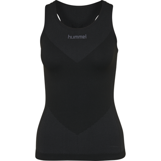 HUMMEL FIRST SEAMLESS TANK TOP WOMAN, BLACK HUMMEL FIRST SEAMLESS TANK TOP WOMAN, BLACK, packshot