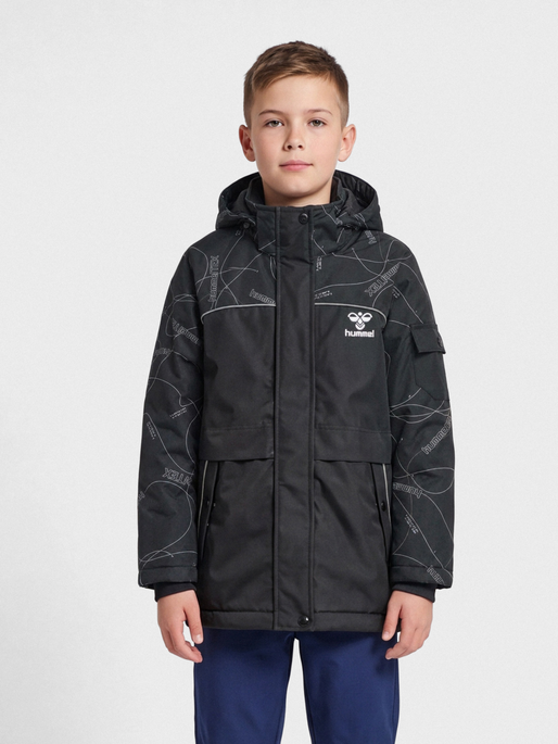 hmlCONQUER XY TEX JACKET, BLACK, model