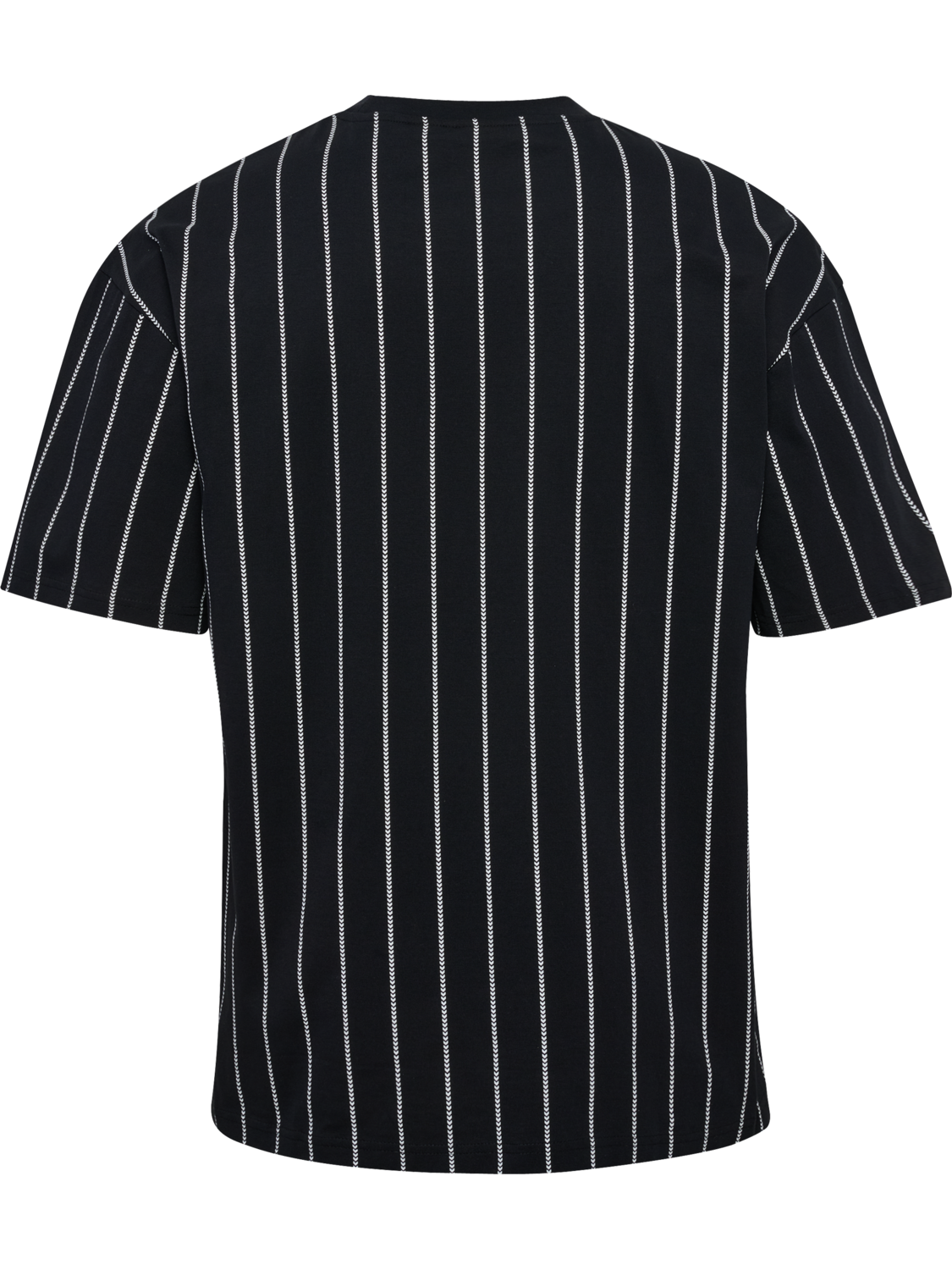 Chevron Pinstripe T-Shirt, BLACK/WHITE, packshot
