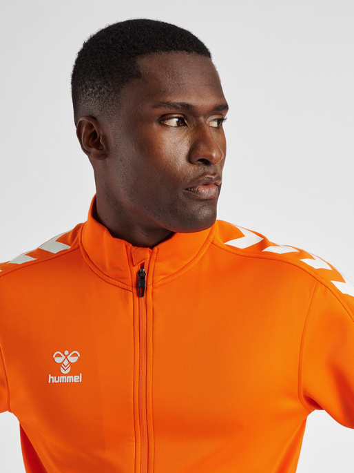 hummel CORE XK POLY ZIP SWEAT ORANGE TIGER hummelsport